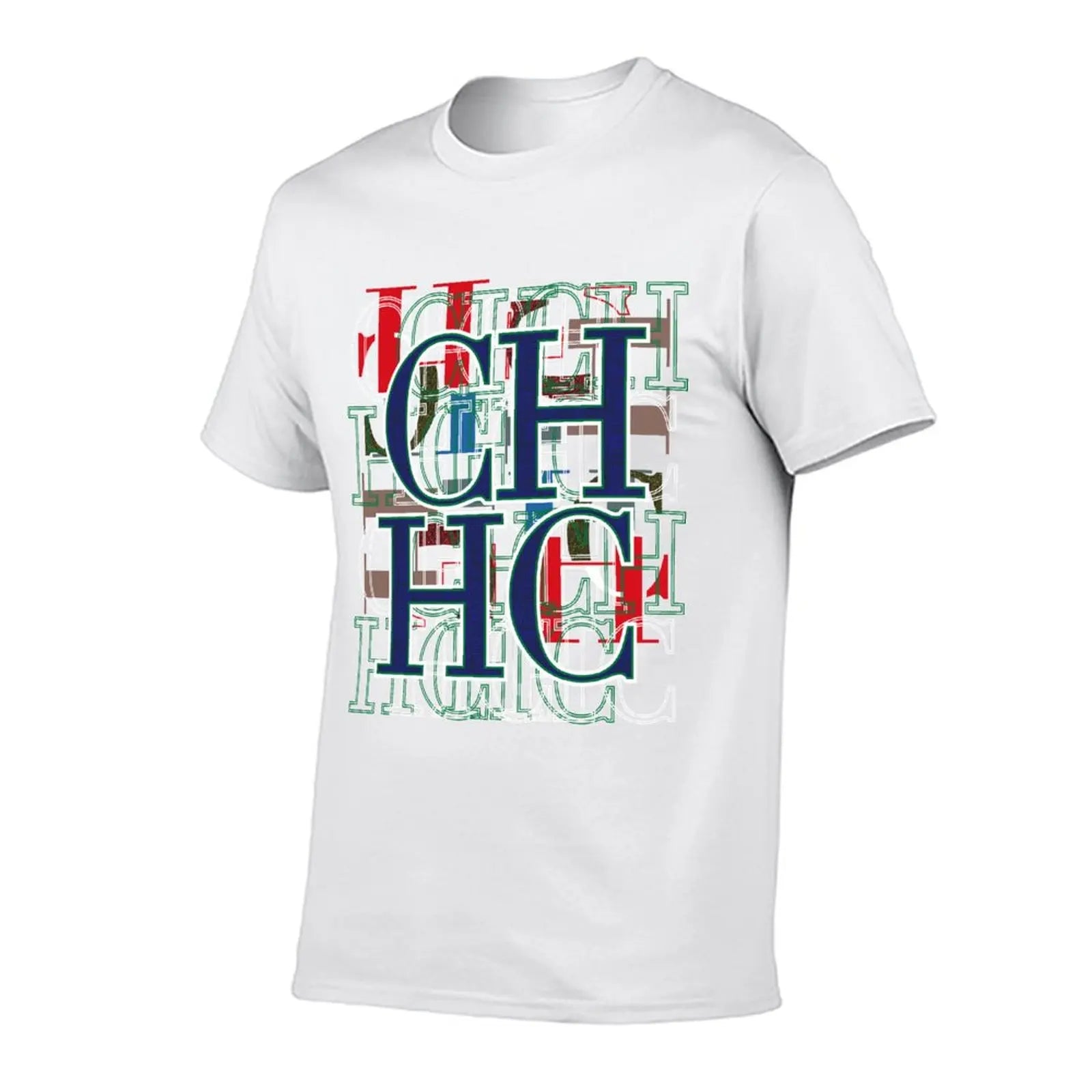 CHCH New Men's Letter pattern T-shirt Fashion Simple Casual Shirt Sports T-shirt Outdoor Men  Running Short Sleeve Men Tops