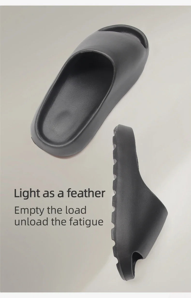 1Pair Coconut Slippers Feel like Stepping on Shit Thick-soled Sandals Summer New Non-slip Wearing Sandals