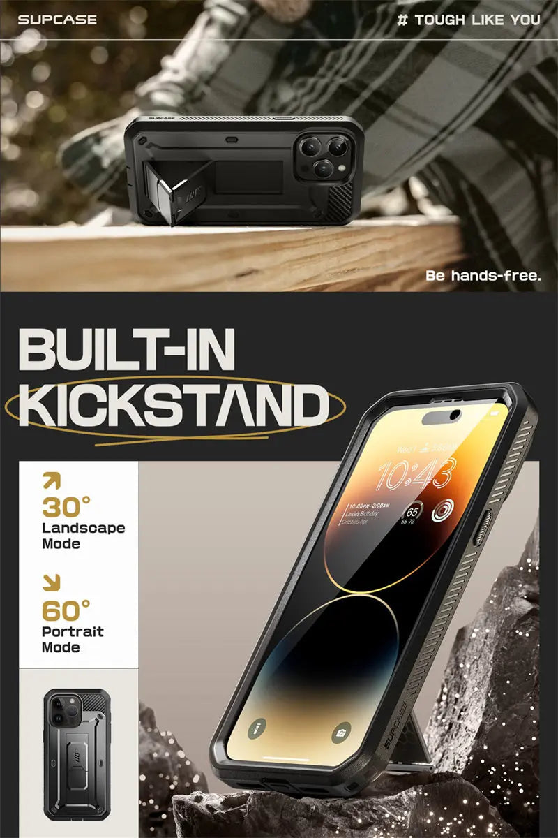 SUPCASE For iPhone 15 Pro Max Case 6.7" (2023) UB Pro Full-Body Rugged Heavy Duty Rugged Case with Built-in Screen Protector