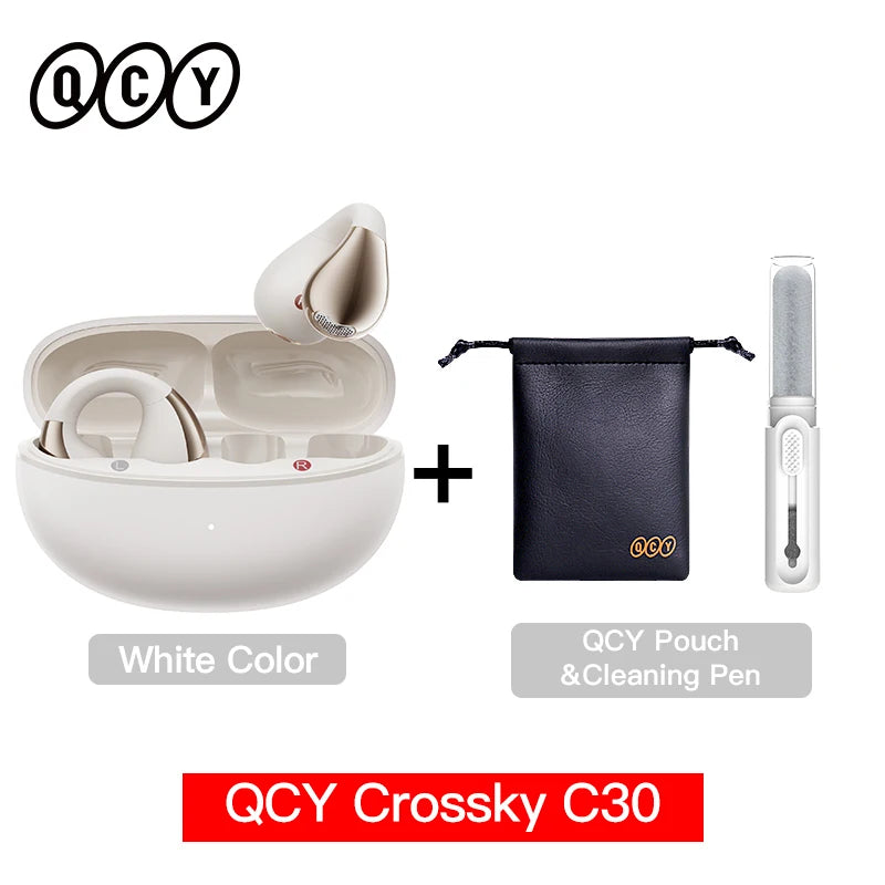 QCY Crossky C30 Wireless Earphones Bluetooth 5.4 Ear clip TWS Sports Earbuds Open Ear Earclip Dual-Connection Headphone