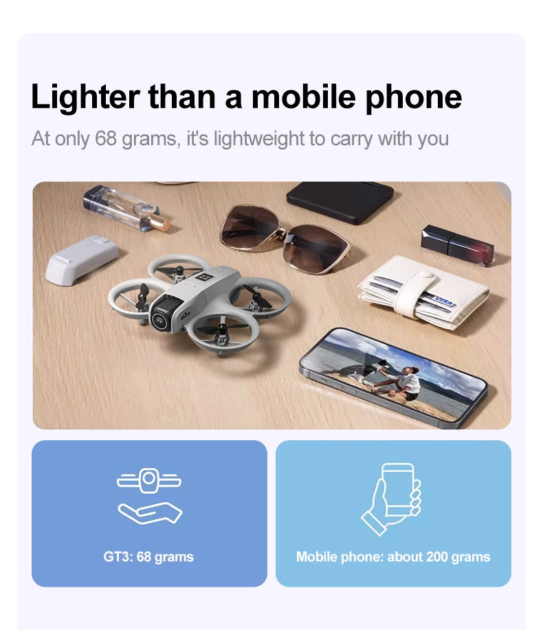 NEW Original GT3 MINI Drone 8K GPS Professional HD Aerial Photography Remote Control Aircraft HD Dual Camera Quadcopter Toy Gift