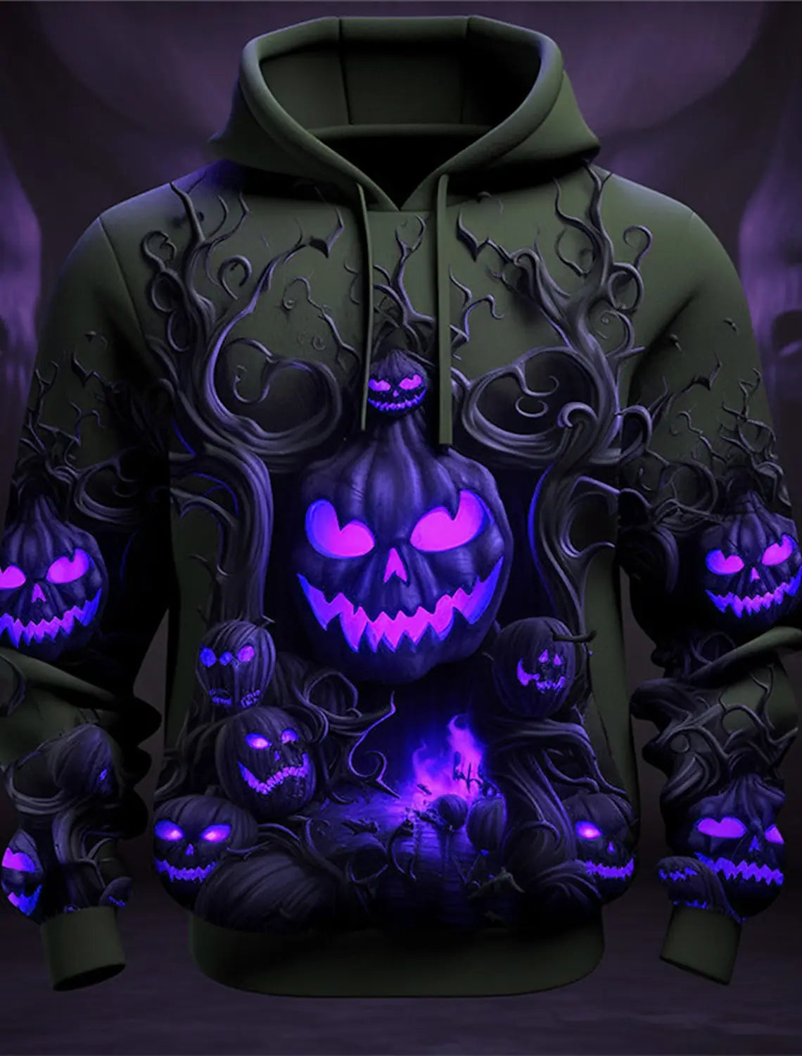 Halloween Men's Graphic Hoodie Pumpkin Prints Classic Casual 3D Pullover Holiday Fashion Hoodies Thin Style Long Sleeve Hooded
