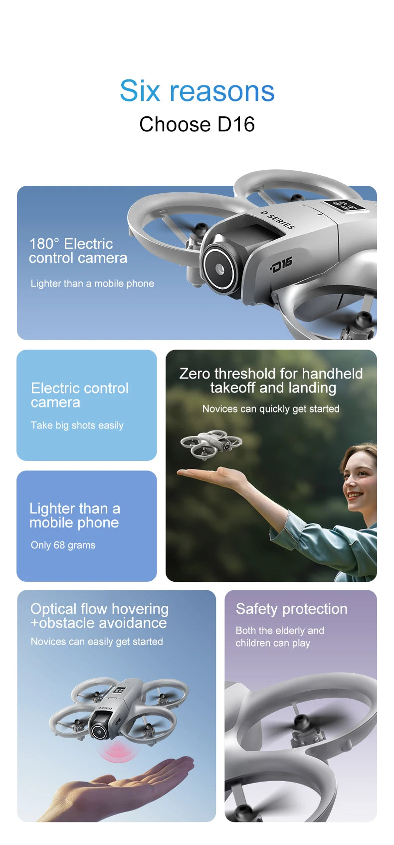 Xiaomi D16 Drone Bushless Motor 8K HD Aerial Profesional Dual-camera Helicopter Optical Flow GPS Positioning Avoidance Drone UAV