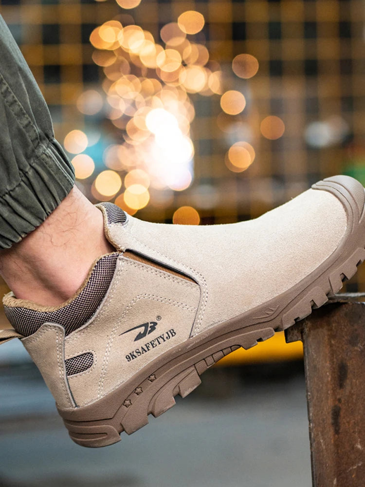 Composite Toe Light Weight Safety Shoes Comfortable Soft Work Sneakers Wear-resisting Anti-Puncture Low Top Casual Walking Shoes