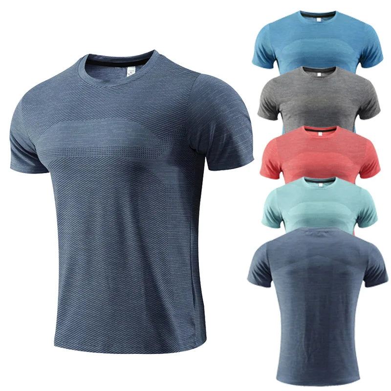2025 Summer Running T-Shirts for Men High Quality Oversize Tees Breathable Fabric Basketball Soccer Workouts All Day Comfort
