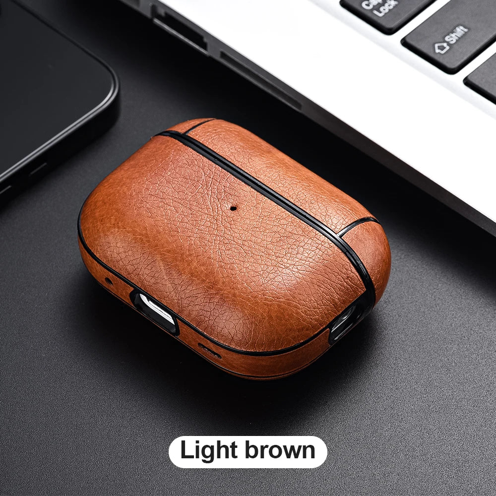 For Airpods Pro 2 Case Leather Business Earphone Case Headset Shell Headphone Cover For Apple Air Pod 3 Pro 2nd Generation 2022