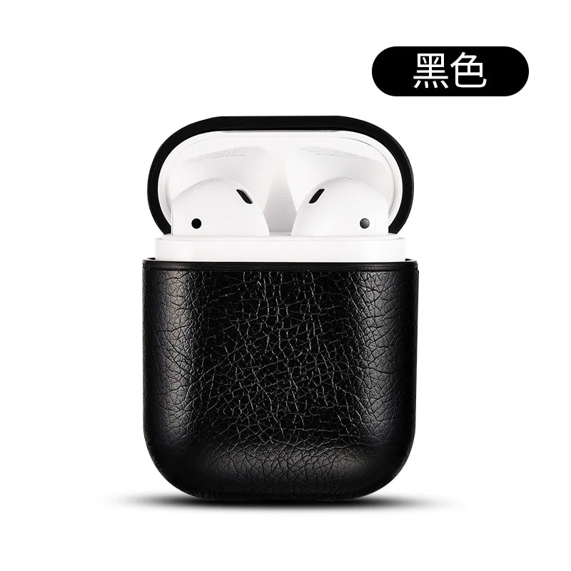 Suitable for airpods 2 Case luxury  leather wireless headset protective shell 1 airpods Pro case 3 protective cover full-cover