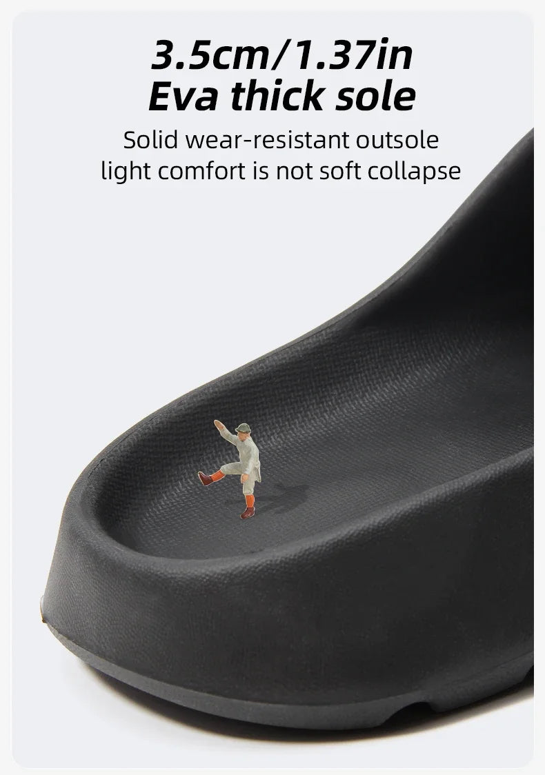 1Pair Coconut Slippers Feel like Stepping on Shit Thick-soled Sandals Summer New Non-slip Wearing Sandals