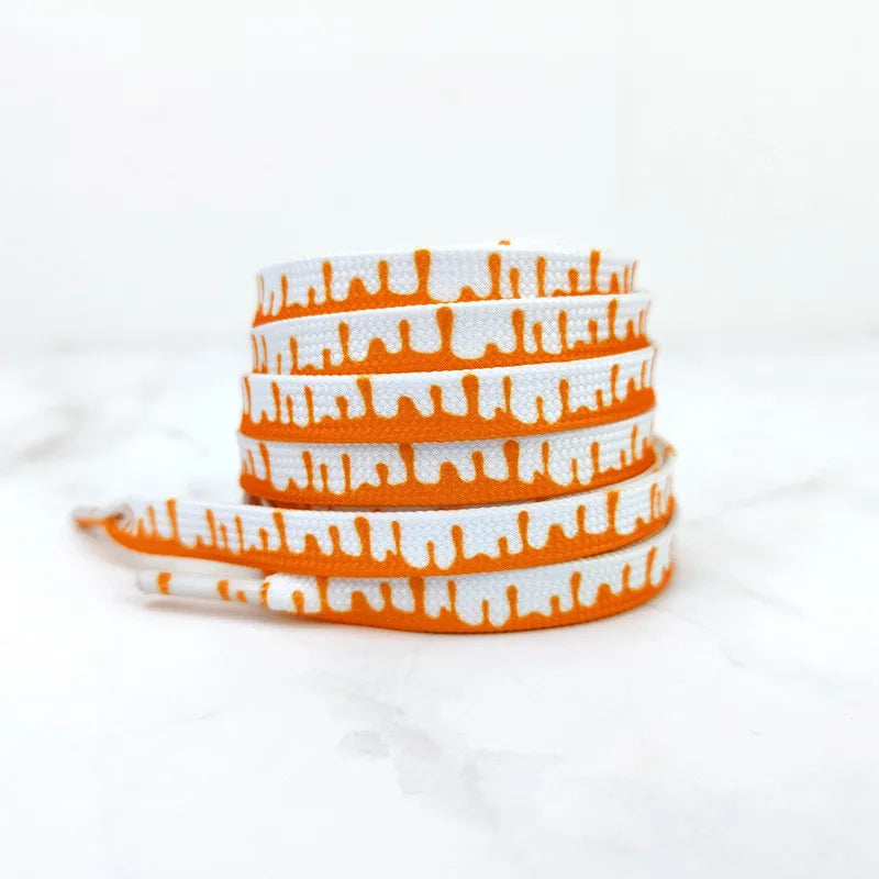 1Pair Af1 Shoelaces for Sneakers Rainbow ice Cream Flat Shoelace Elastic Laces Shoes Strings 120/140/160CM Width 0.8cm