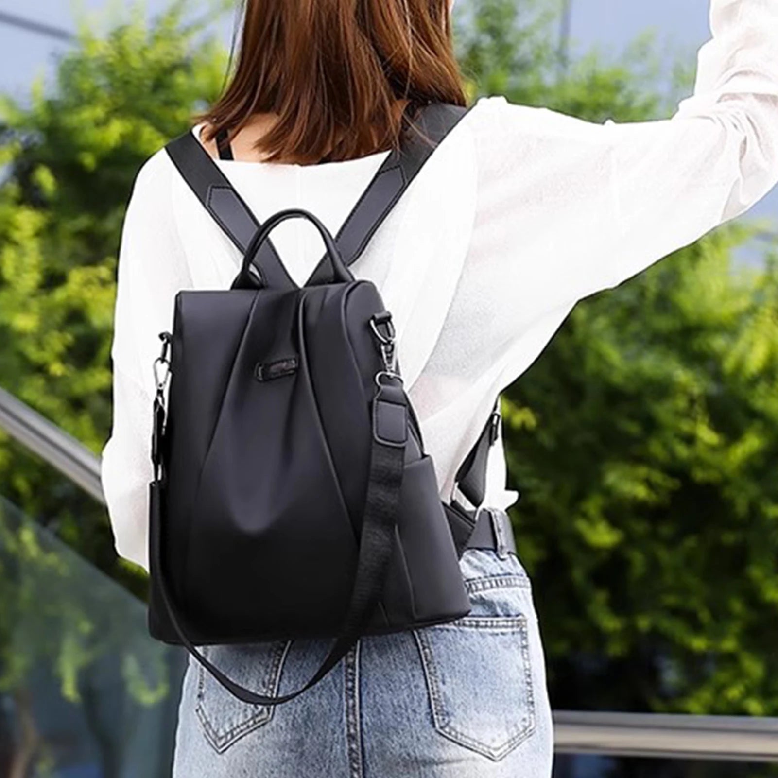 Oxford Cloth Anti Theft Backpacks Multi-Pocket Lightweight Women Backpack for Outdoor Camping Hiking korean style