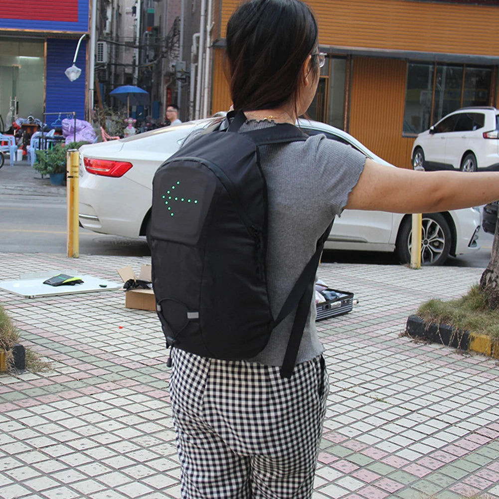 Backpacks Men Bicycle Cycling Bag Wireless Remote LED Turn Signal Light Designer Knapsack Male Rucksuck Men‘s Travel Backpack