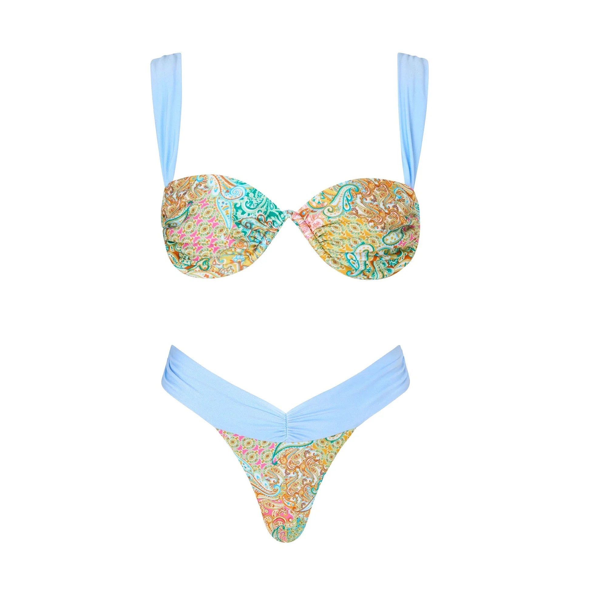 Bikini Swimsuit with Skirt Print Swimwear Women Brazilian Bikini 3 Pics Bathing Suit A Line Skirt Summer Female