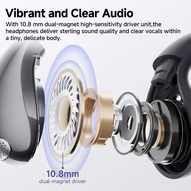 QCY Crossky C30 Wireless Earphones Bluetooth 5.4 Ear clip TWS Sports Earbuds Open Ear Earclip Dual-Connection Headphone