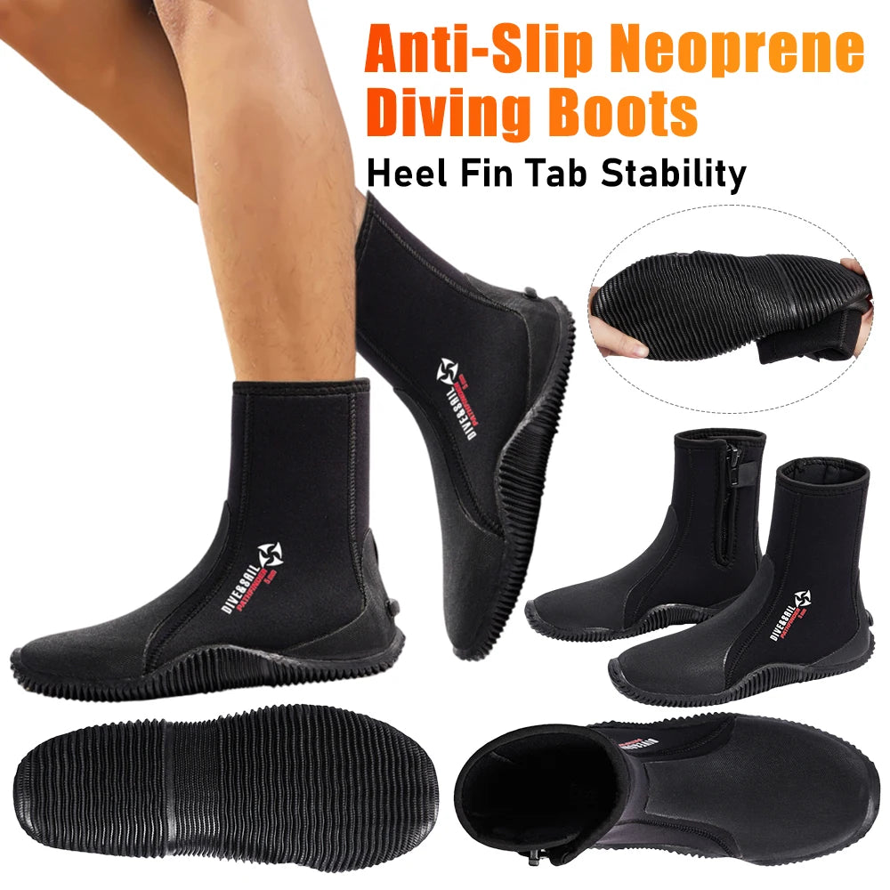 5MM Neoprene Diving Boots Wetsuit Water Shoes Non-slip Beach Water Boots Unisex Waterproof Snorkeling Fin Sock For Water Sport