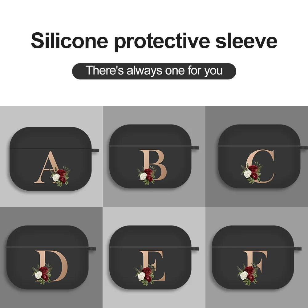 For Airpods Pro 2 USB C Case Silicone Letters Earphone Case For Apple AirPods  4 2nd Generation Pro2 Funda Headset Sleeve Case
