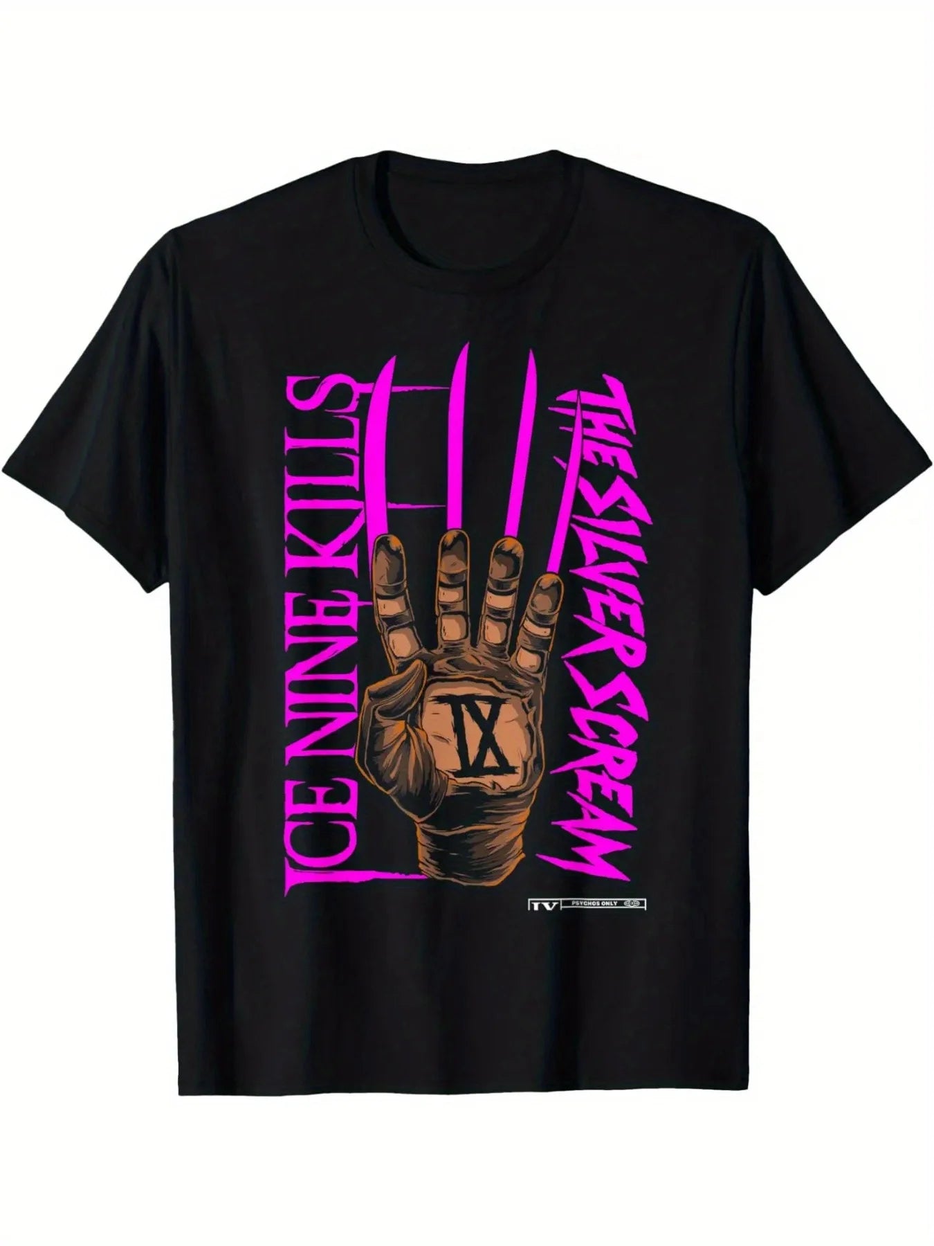 Ice Nine Kills Men's Graphic T-Shirt - Cotton Crew Neck Tee with Geometric Pattern, 180gsm, Regular Fit, All-Season Casual
