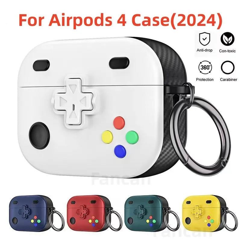 For AirPods 4 Case 2024 Creative Game Console Cover Soft Silicone Shockproof Protective Charging Case For AirPods Pro2 2nd USB C