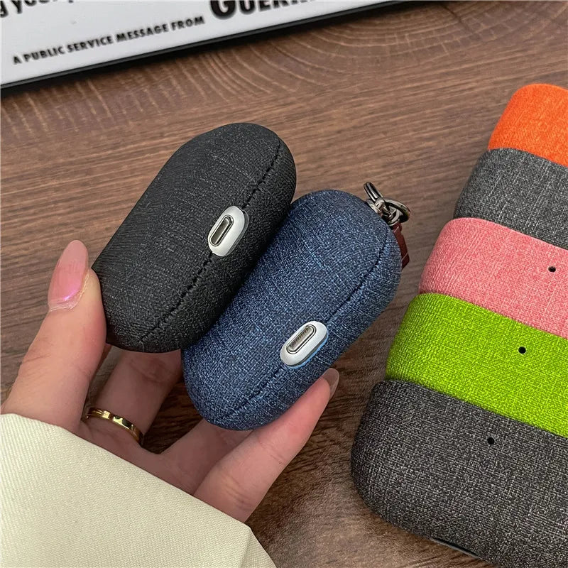 Luxury Case For Airppods Pro 2 PU Fabric AirPods Pro 2022 airpod 3 Earphone Accessories With Buckle for Airpods Pro 2nd Cases