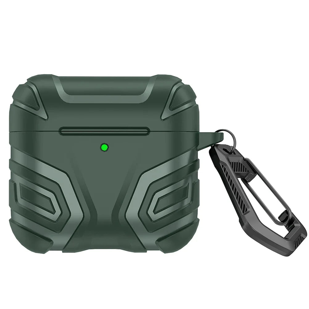 TPU Case for AirPods 4 2024 Protective Cover with Carabiner Anti-Drop Shockproof and Dustproof Design
