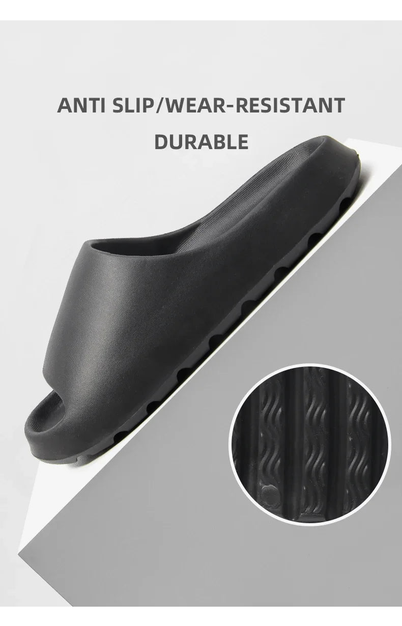 1Pair Coconut Slippers Feel like Stepping on Shit Thick-soled Sandals Summer New Non-slip Wearing Sandals