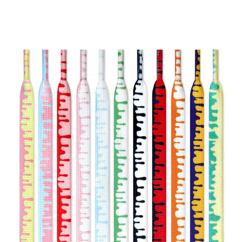 1Pair Af1 Shoelaces for Sneakers Rainbow ice Cream Flat Shoelace Elastic Laces Shoes Strings 120/140/160CM Width 0.8cm