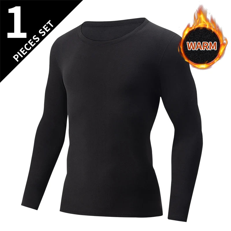 1/2/4-Piece Men's Fall/Winter Thermal Underwear Fashion Joker Long-sleeved Trousers Home Suit Youth Sports Elastic Waist Pants