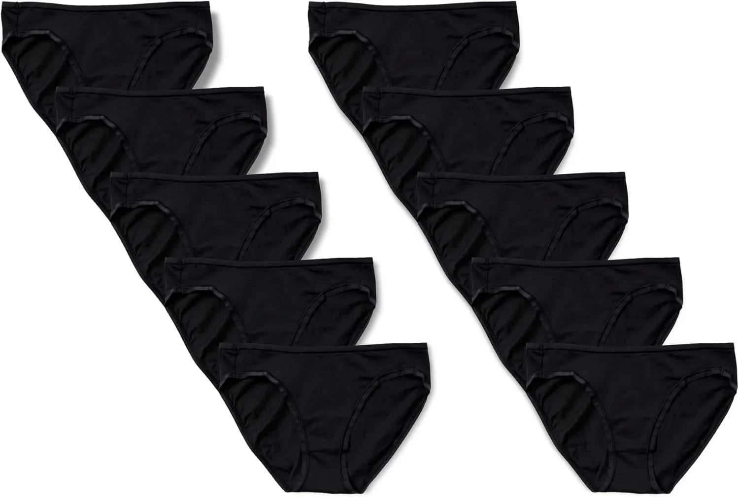 Amazon Essentials Women's Cotton Bikini Brief Underwear (Available in Plus Size), Multipacks