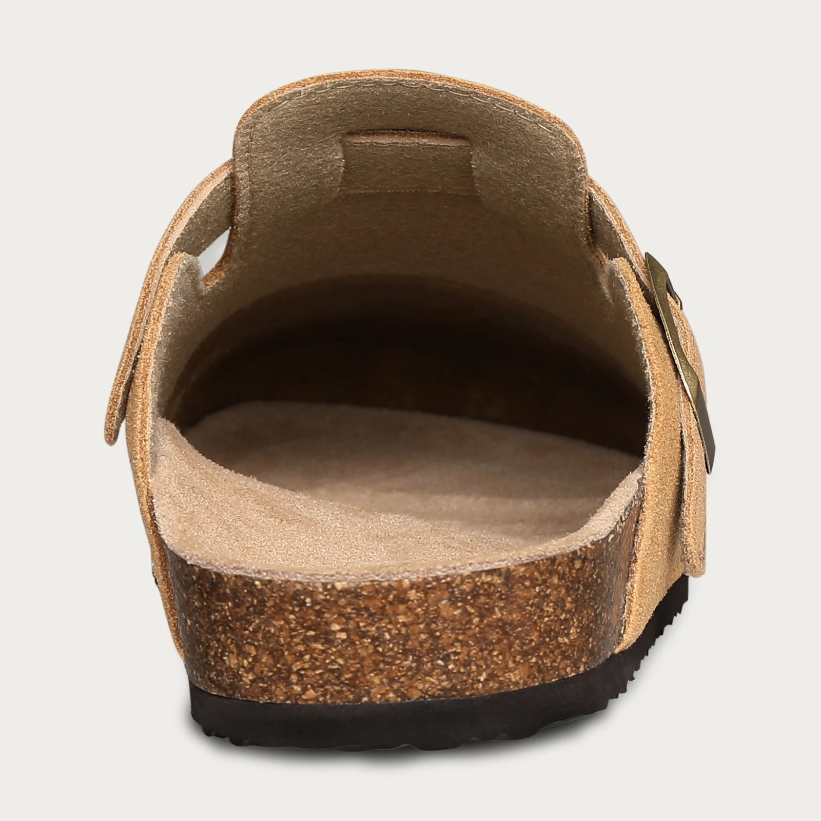 Comwarm Fashion Men's Suede Mules Slippers New Women Clogs Cork Insole Sandals With Arch Support Outdoor Beach Slides Home Shoes