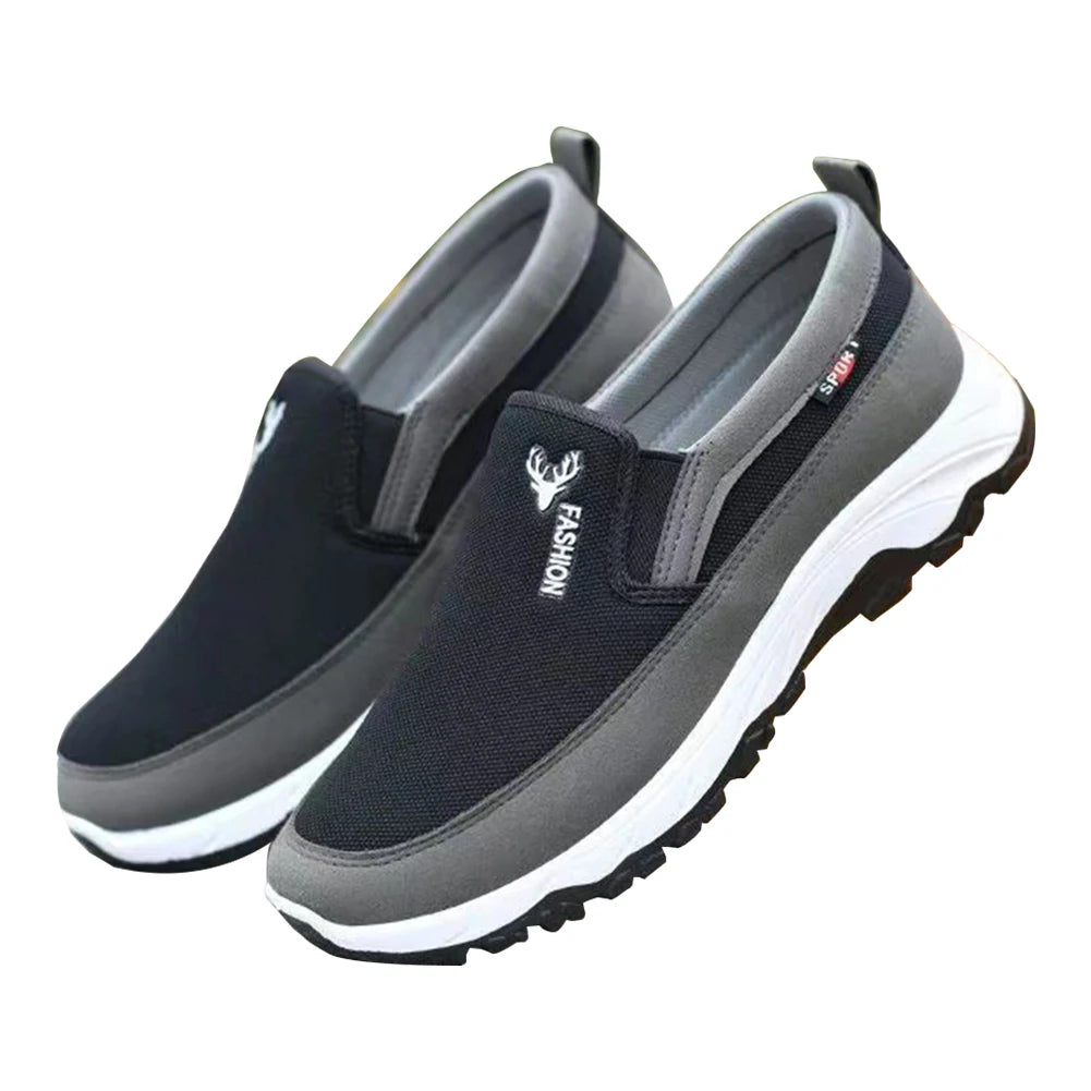 Men Orthopedic Travel Plimsolls Breathable Casual Travel Shoes Non-Slip Comfortable for Outdoor Activity Hiking Walking