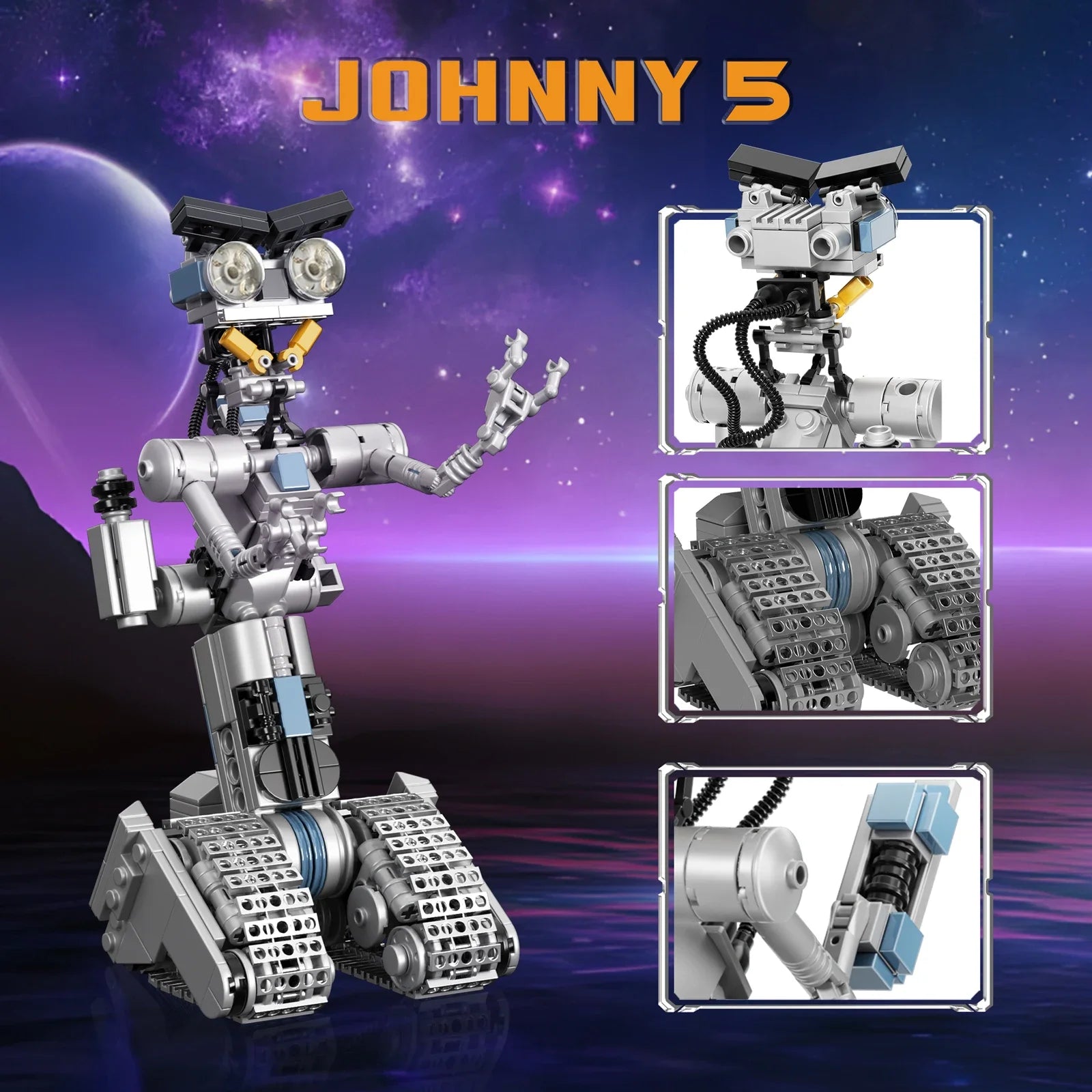 Johnnys 5 Robot Building Blocks Set Military Robot Model Action Figure Bricks Johnnys Five Building Blocks Toys for Kids Gifts