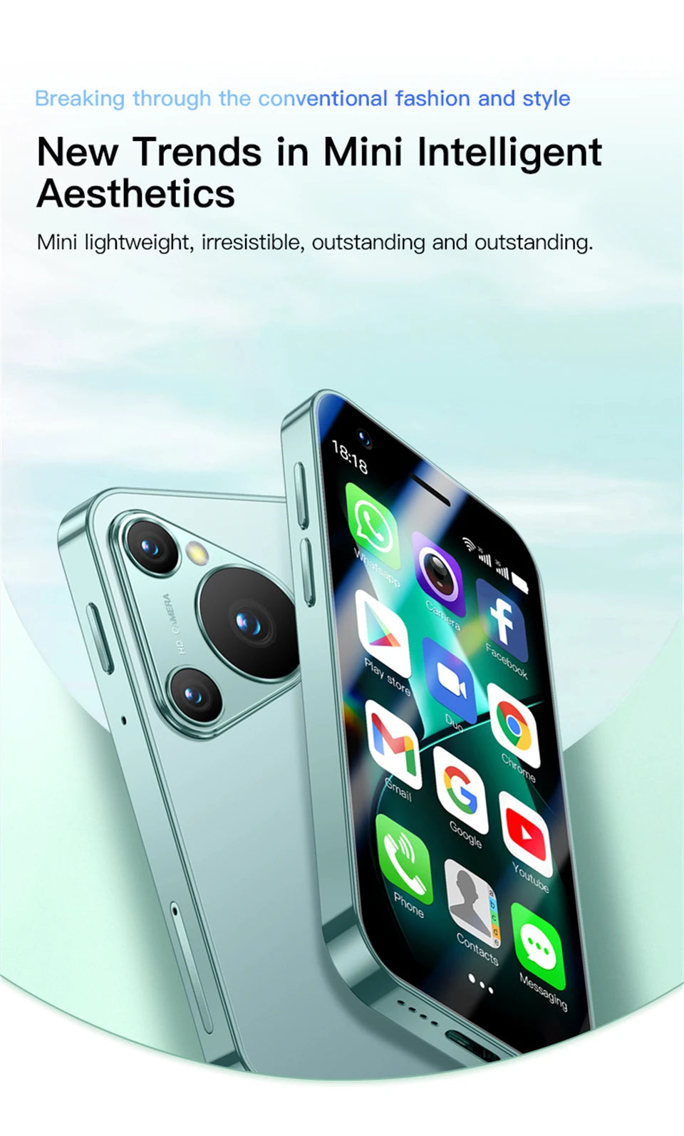 SOYES P70 Pro Max Mini Android8.1 Smartphone 3.0 Inches 2000mAh Face ID Dual SIM Standby Play Store 3G Little Phone