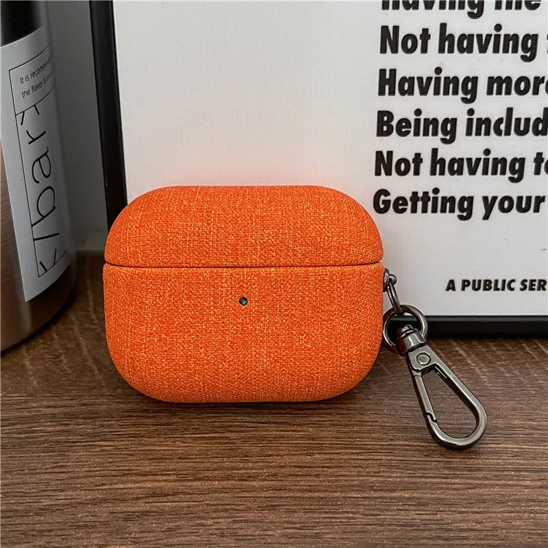 Luxury Case For Airppods Pro 2 PU Fabric AirPods Pro 2022 airpod 3 Earphone Accessories With Buckle for Airpods Pro 2nd Cases