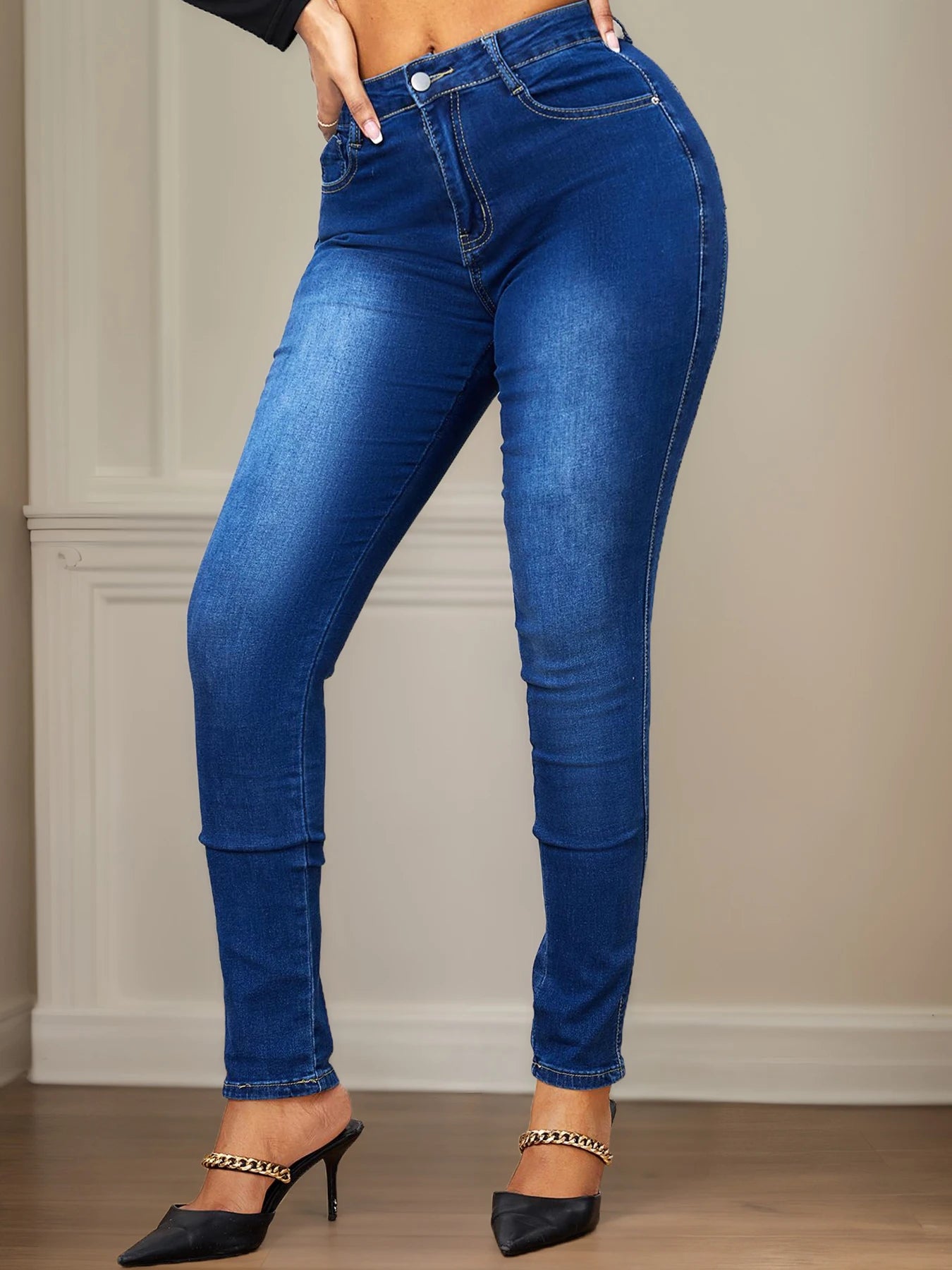 2025 new women's sexy hip lifting tight jeans, high stretch casual comfortable jeans, summer clothing