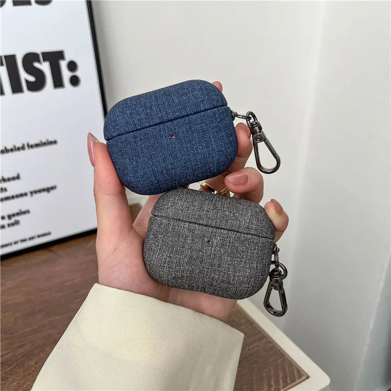 Luxury Case For Airppods Pro 2 PU Fabric AirPods Pro 2022 airpod 3 Earphone Accessories With Buckle for Airpods Pro 2nd Cases