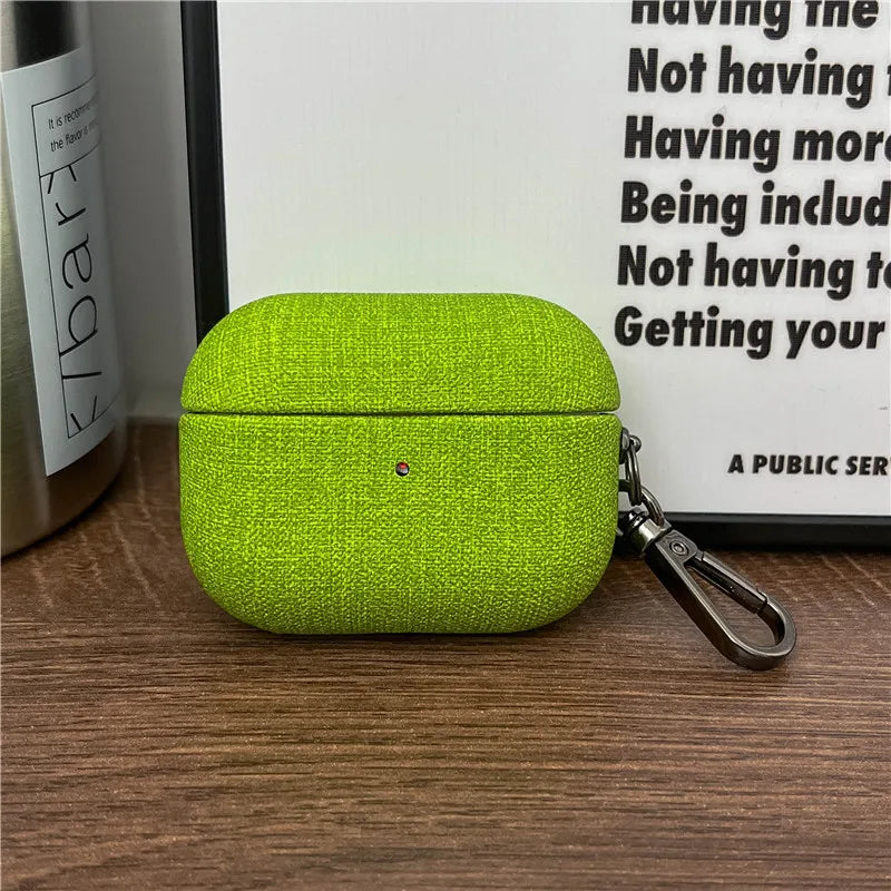 Luxury Case For Airppods Pro 2 PU Fabric AirPods Pro 2022 airpod 3 Earphone Accessories With Buckle for Airpods Pro 2nd Cases