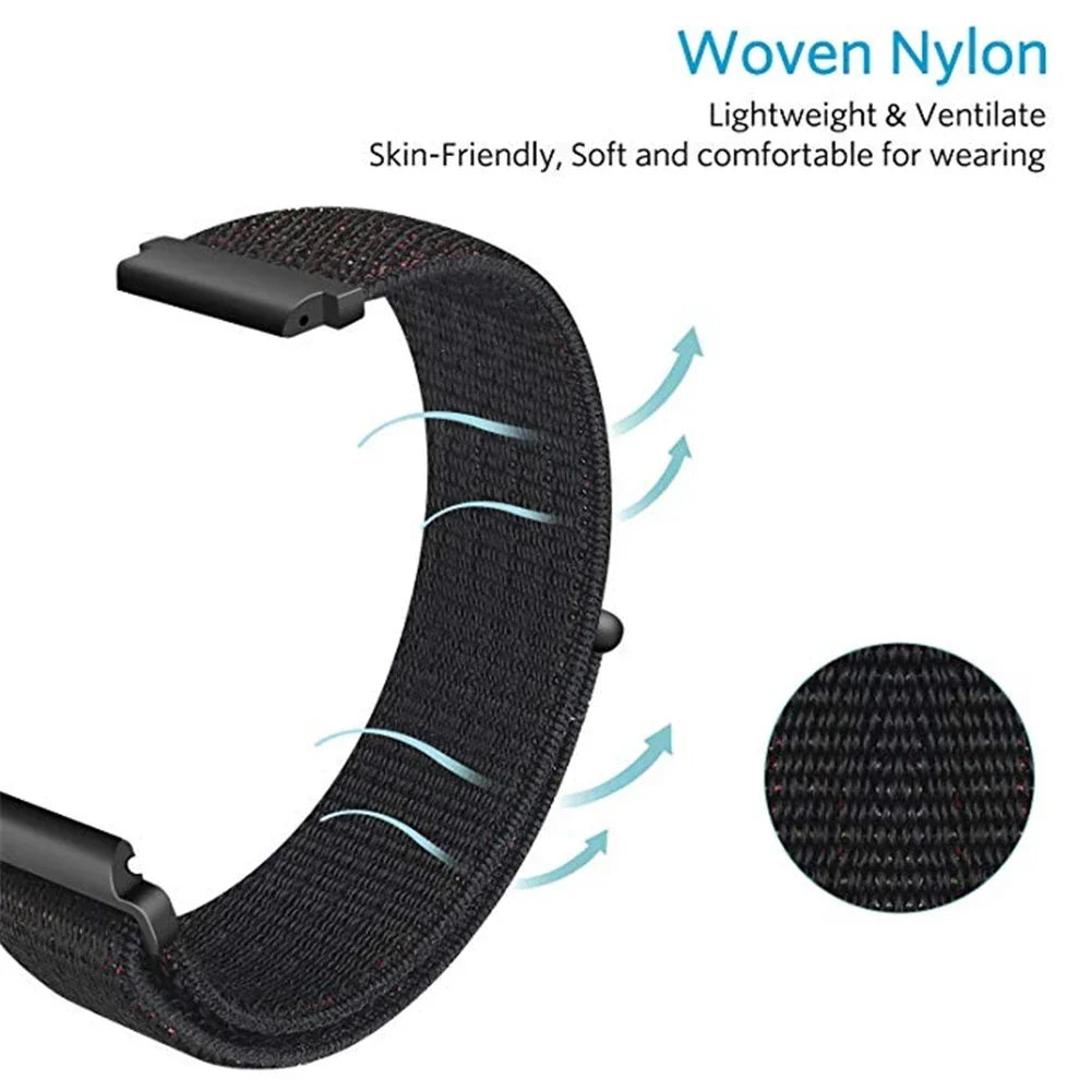 20Mm 22Mm Woven Nylon Sport Loop Watch Band Strap Quick Release Spring Pins USA