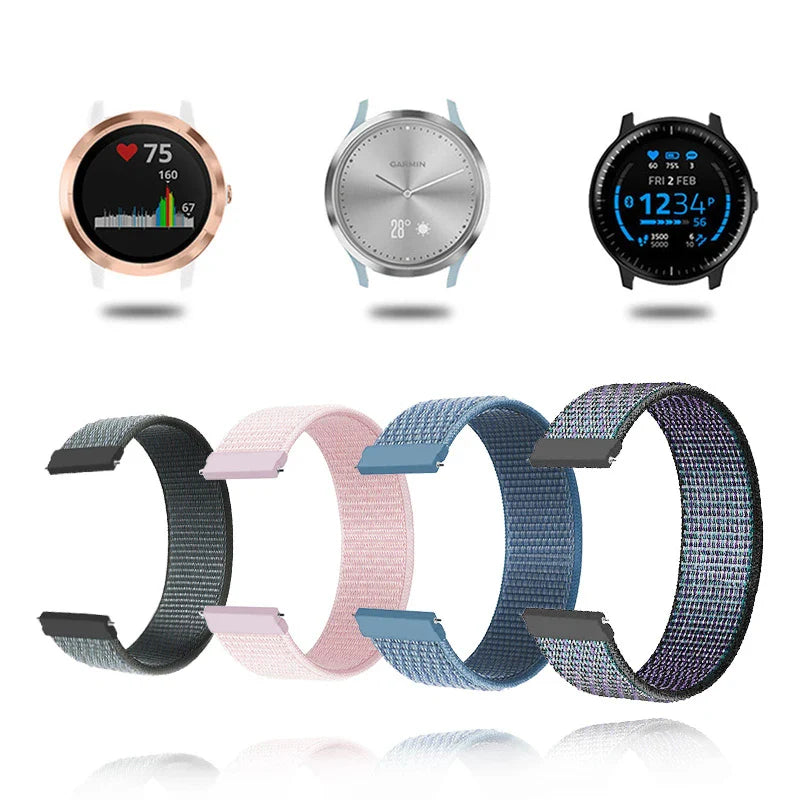 20Mm 22Mm Woven Nylon Sport Loop Watch Band Strap Quick Release Spring Pins USA