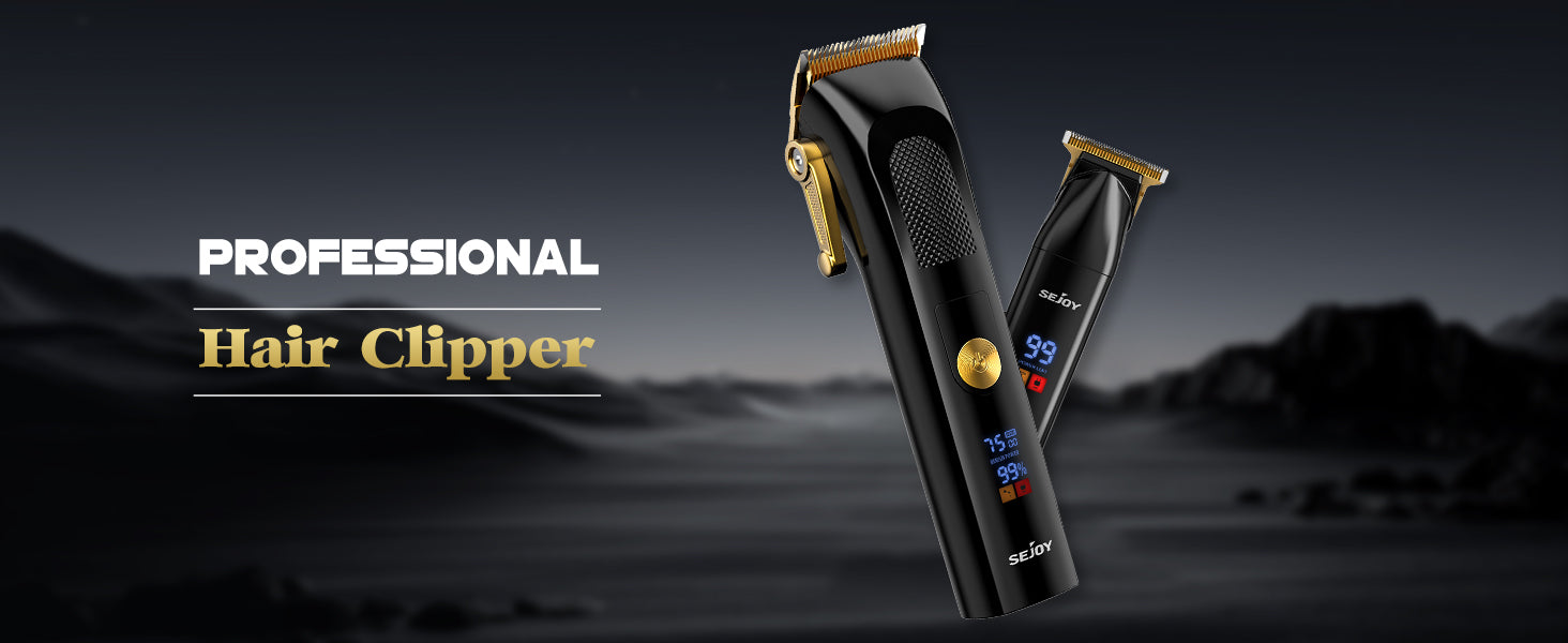 SEJOY 2 Pcs/set Hair Clippers Men Trimmer Kit for Barber Mens Beard Haircut Set Professional Hair Cutting Barber Machines