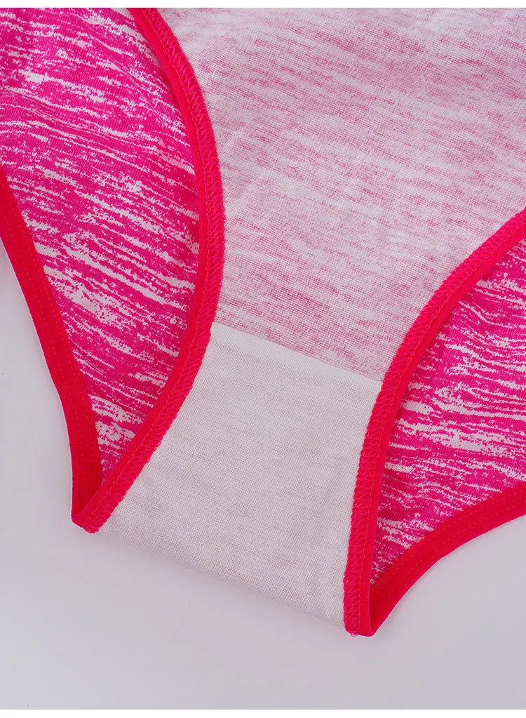 6PCS Low-Rise Letter Print Women's Underwear Set - Stretchy Cotton Blend Briefs with Trendy Decor, Comfy Sleep