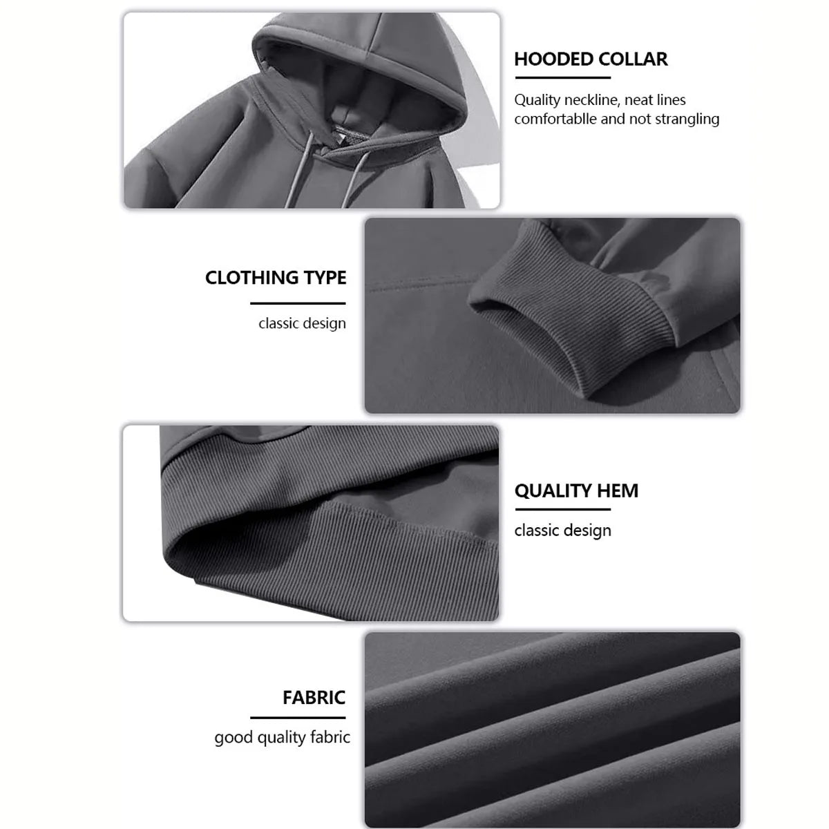 270g Heavyweight Fit Hooded Sweatshirt Comfortable Casual Wear for Men And Women Autumn And Winter Daily Outdoor Travel Top