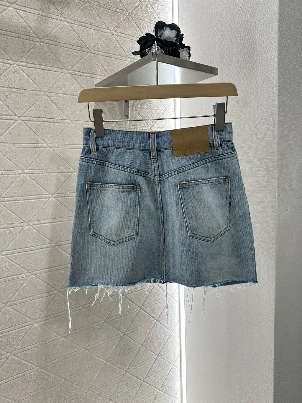 25 New High Street Style Women's Short Summer Denim Skirt - Skirt without hem fringes, semi-skirt, short skirt, full-hip skirt