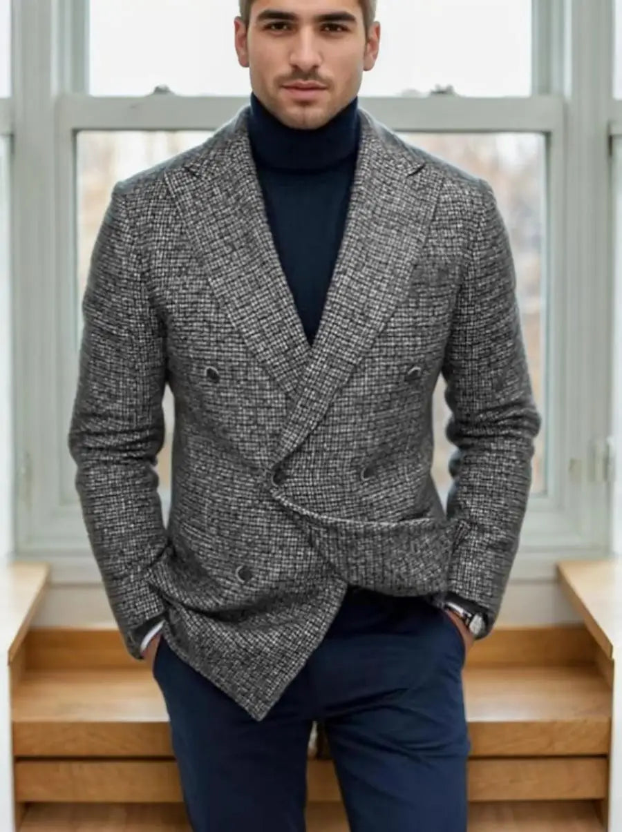 Men's Stylish Casual Blazer Slim Fit Gentleman Business Suit Jacket Versatile Sport Coat Comfortable Breathable