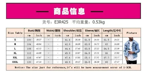 Fashion Men Jackets Spring Autumn New Lapel Men's Denim Jacket Holes Irregular Washing Jacket Men Long Sleeve Cardigan Tops