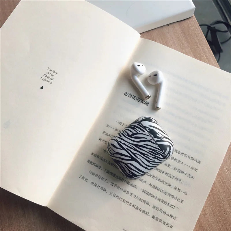 for Airpods Pro 1 2 Case Pink Leopard Airpods2 Zebra Print Split Design PC Cute Airpods Protector Accessories for Airpodspro 3