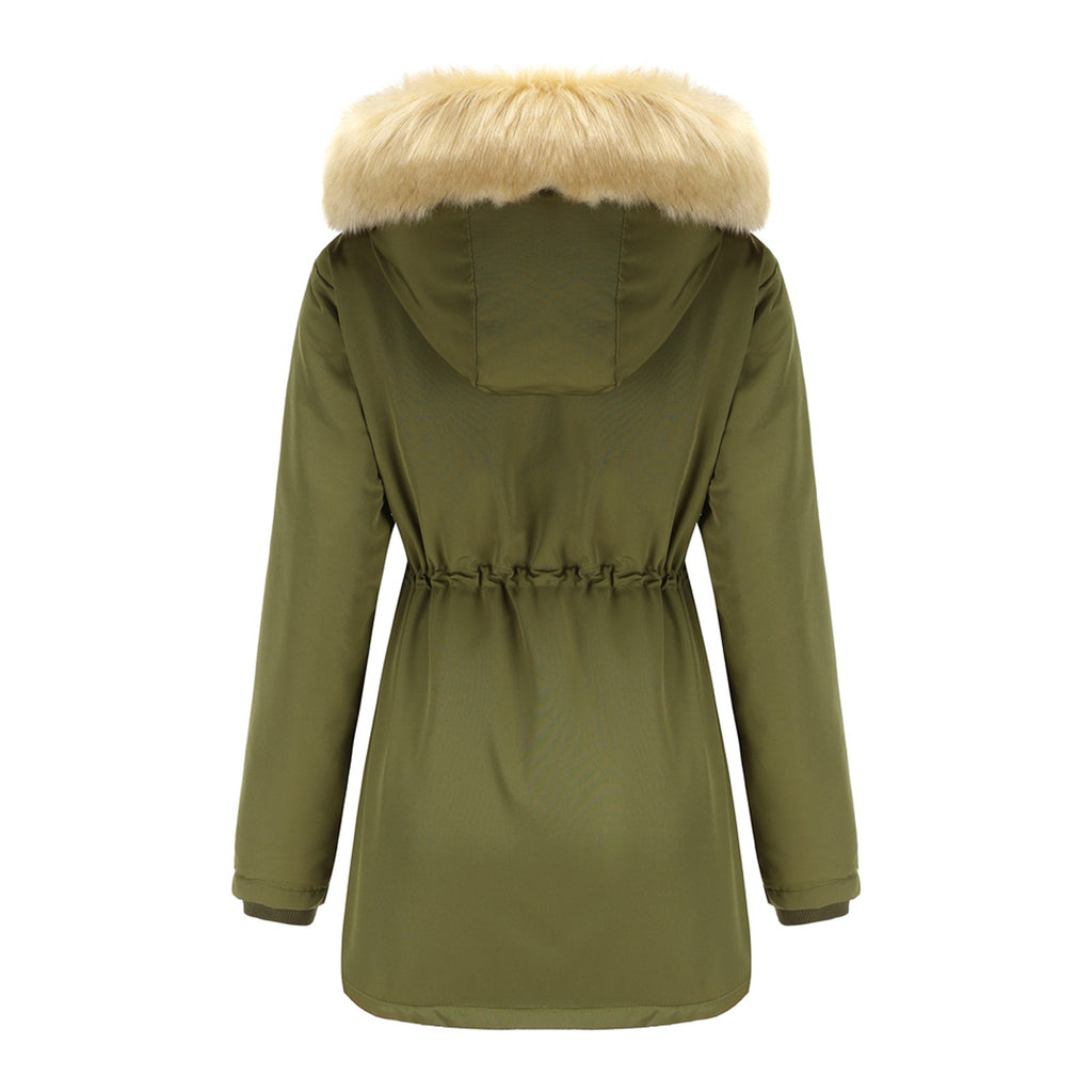 2022 Women Winter Military Coats Cotton Wadded Hooded Jacket Casual Parka Thickness Warm Plus Size Quilt Snow Outwear Abrigos