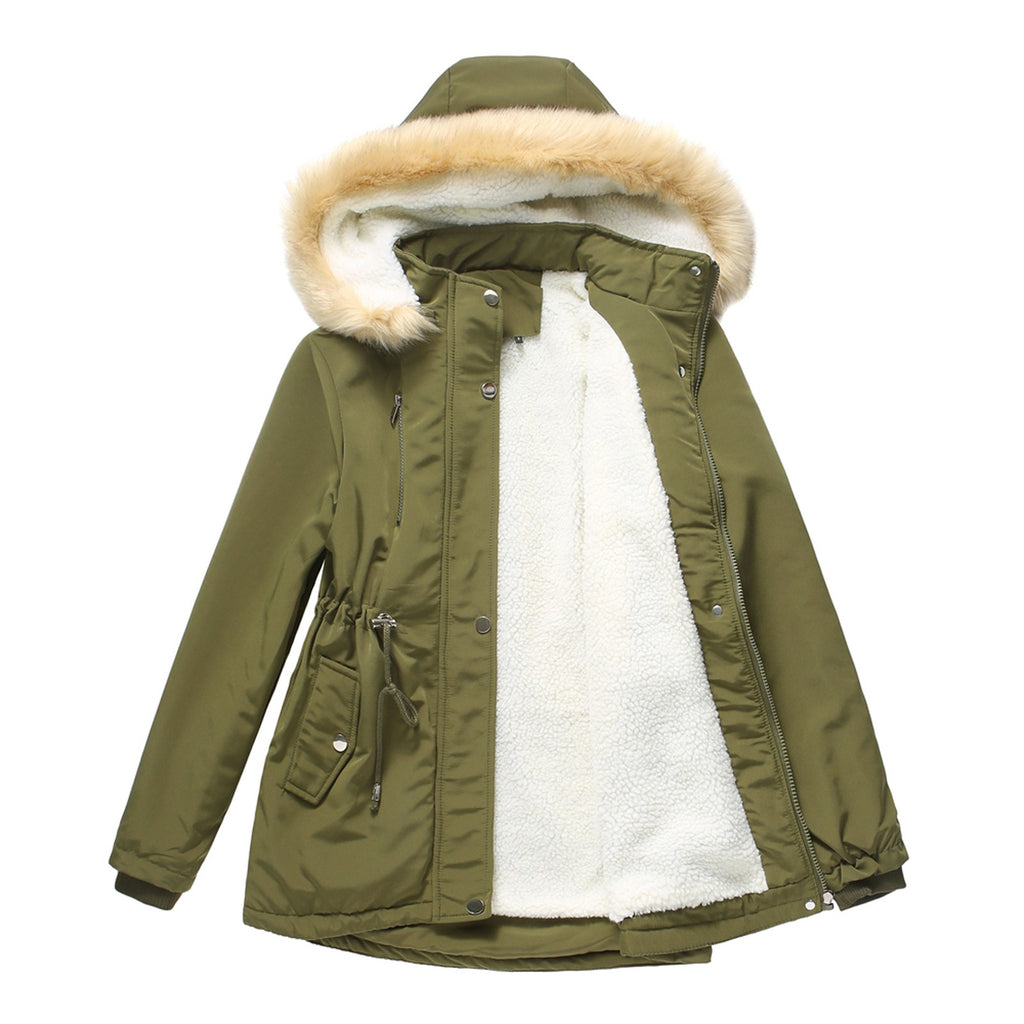 2022 Women Winter Military Coats Cotton Wadded Hooded Jacket Casual Parka Thickness Warm Plus Size Quilt Snow Outwear Abrigos