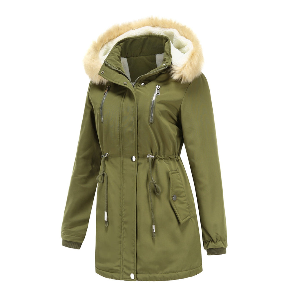 2022 Women Winter Military Coats Cotton Wadded Hooded Jacket Casual Parka Thickness Warm Plus Size Quilt Snow Outwear Abrigos