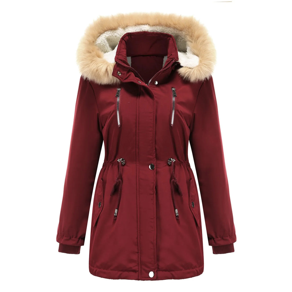 2022 Women Winter Military Coats Cotton Wadded Hooded Jacket Casual Parka Thickness Warm Plus Size Quilt Snow Outwear Abrigos