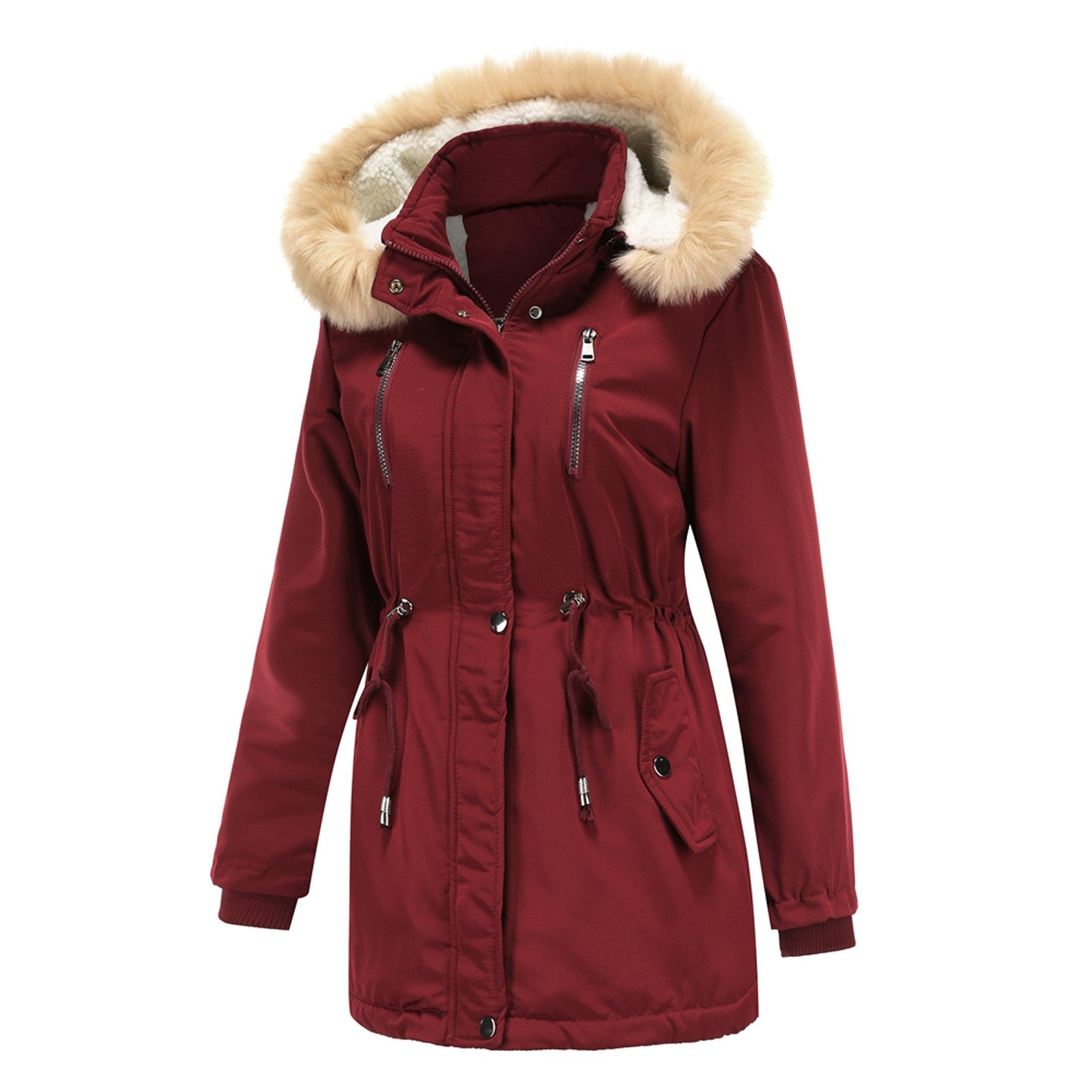2022 Women Winter Military Coats Cotton Wadded Hooded Jacket Casual Parka Thickness Warm Plus Size Quilt Snow Outwear Abrigos