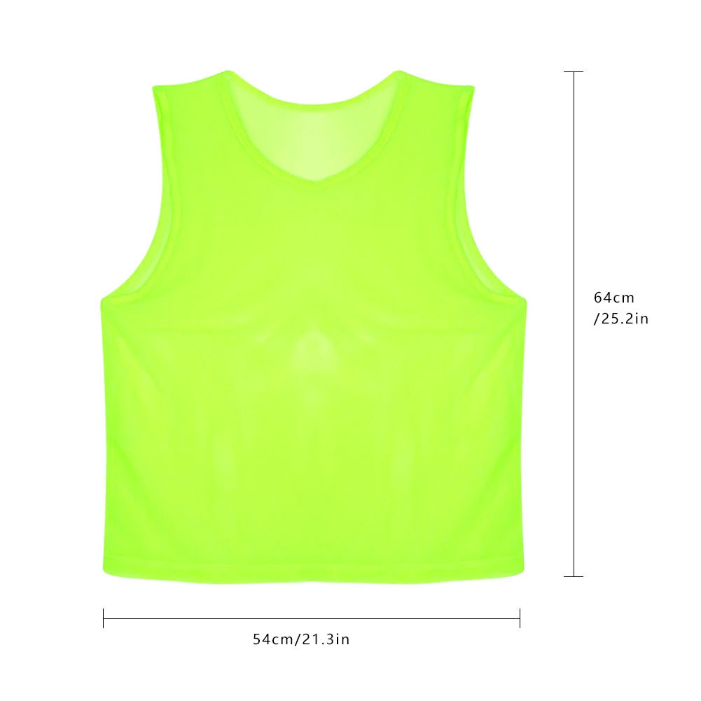 6/12 PCS Adults Children Soccer Training Vest Football Shirts Jerseys Scrimmage Practice Sports Vest Breathable Team Training